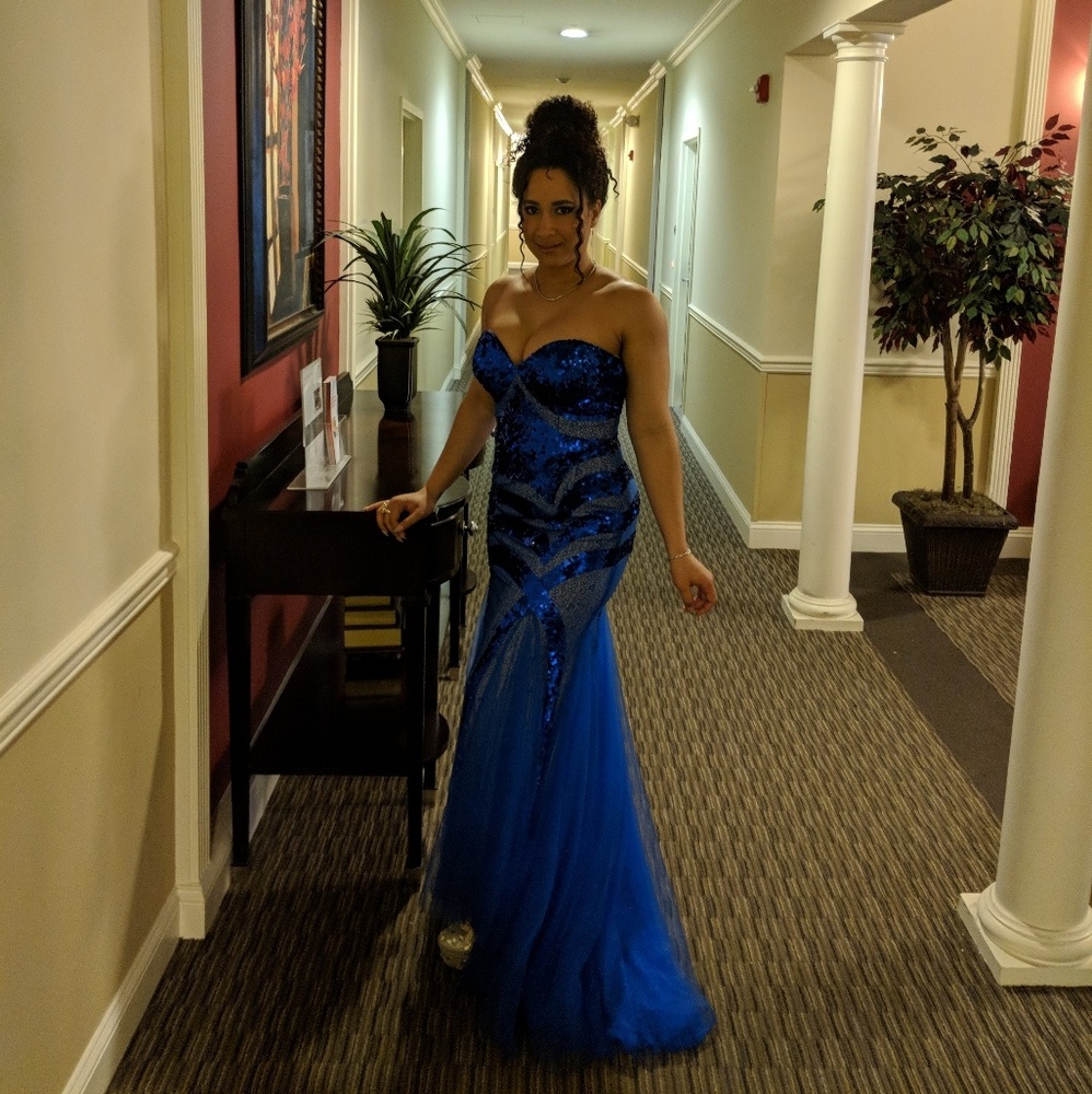 Size 8 Blue Jovani Dress
